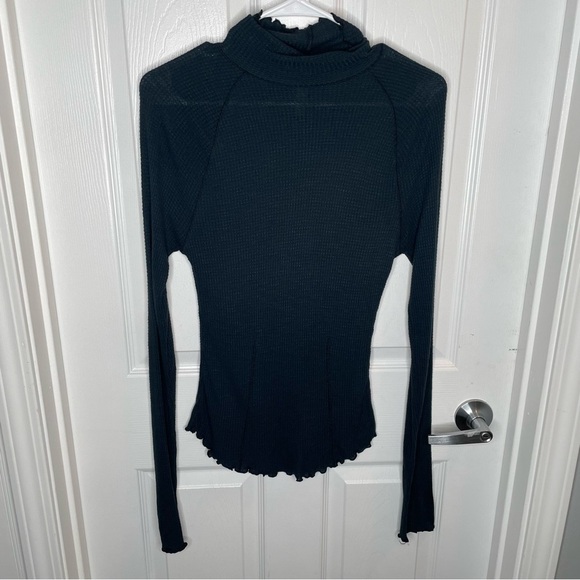 Free People Make It Easy Thermal Top in Black S - Picture 3 of 15